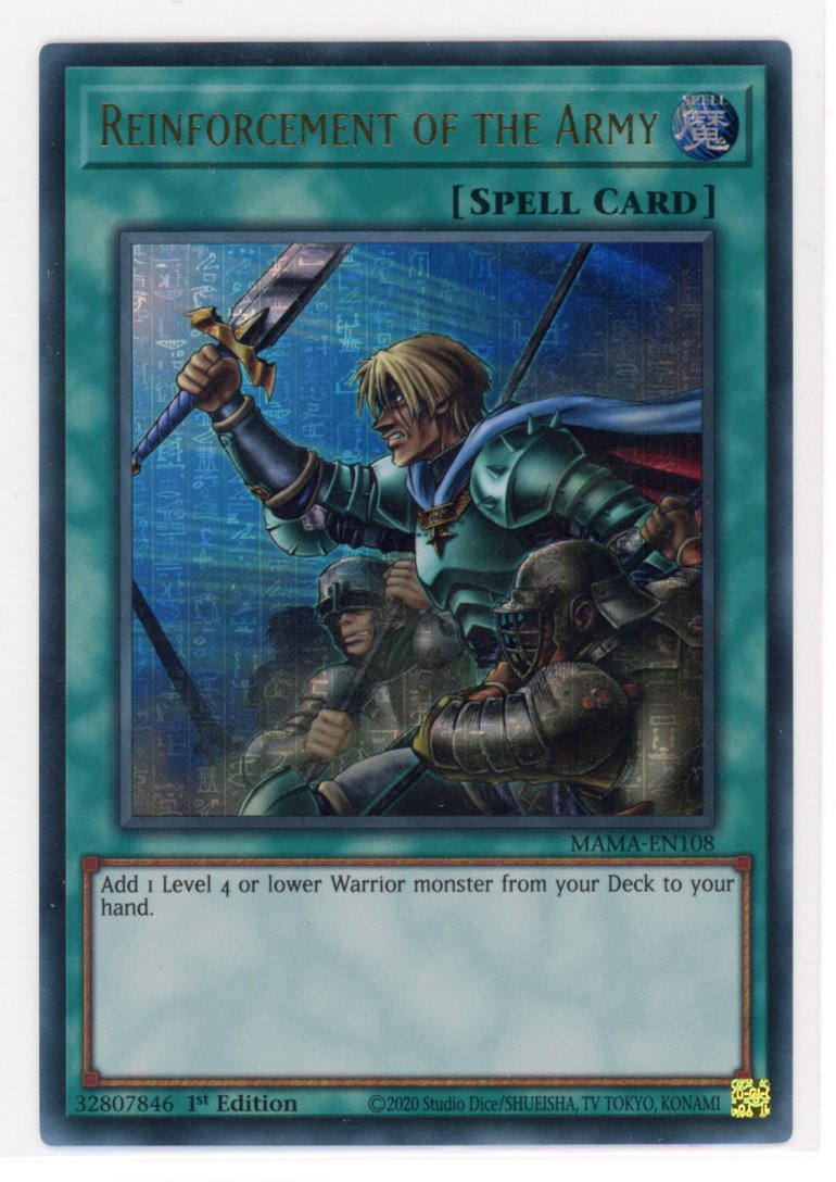 MAMA-EN108 - Reinforcement of the Army - Pharaoh Ultra Rare - Normal Spell - Magnificent Mavens