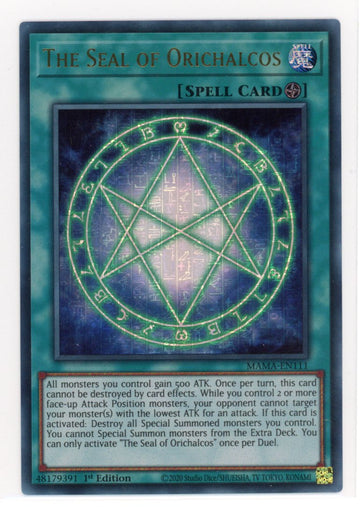 MAMA-EN111 - The Seal of Orichalcos - Ultra Pharaoh’s Rare - Magnificent Mavens