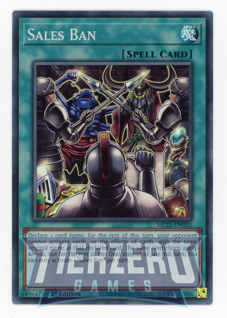 MP23-EN035 - Sales Ban - Super Rare - Normal Spell - 25th Anniversary Duelist Heroes Tin