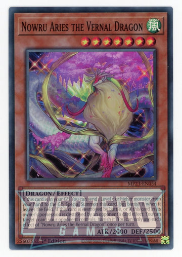 MP23-EN054 - Nowru Aries the Vernal Dragon - Super Rare - 25th Anniversary Tin: Dueling Heroes Mega Pack