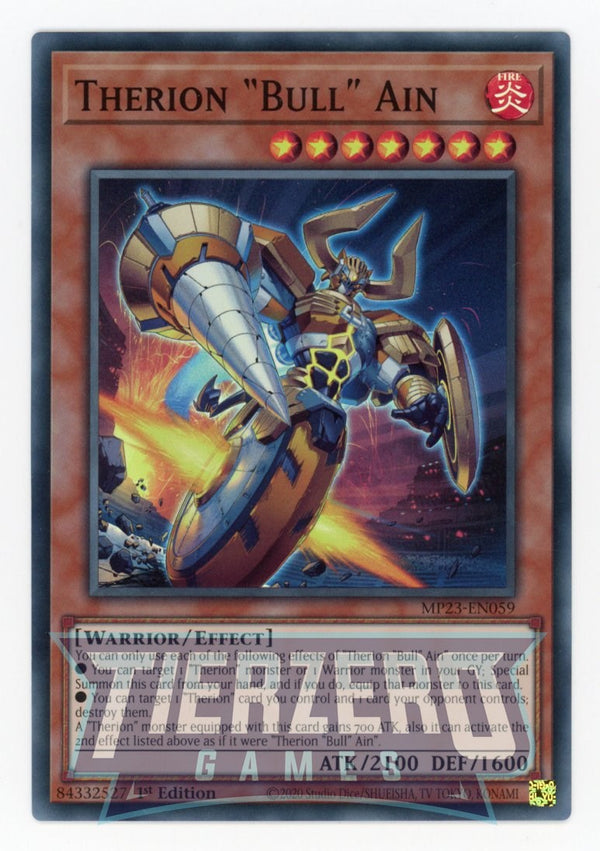 MP23-EN059 - Therion Bull" Ain" - Super Rare - Effect Monster - 25th Anniversary Duelist Heroes Tin