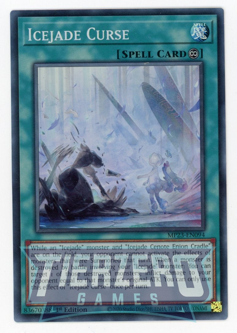 MP23-EN094 - Icejade Curse - Super Rare - Continuous Spell - 25th Anniversary Duelist Heroes Tin