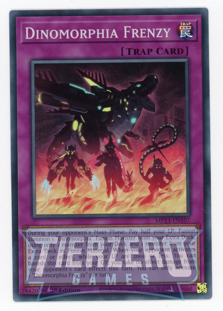 MP23-EN107 - Dinomorphia Frenzy - Super Rare - Normal Trap - 25th Anniversary Duelist Heroes Tin