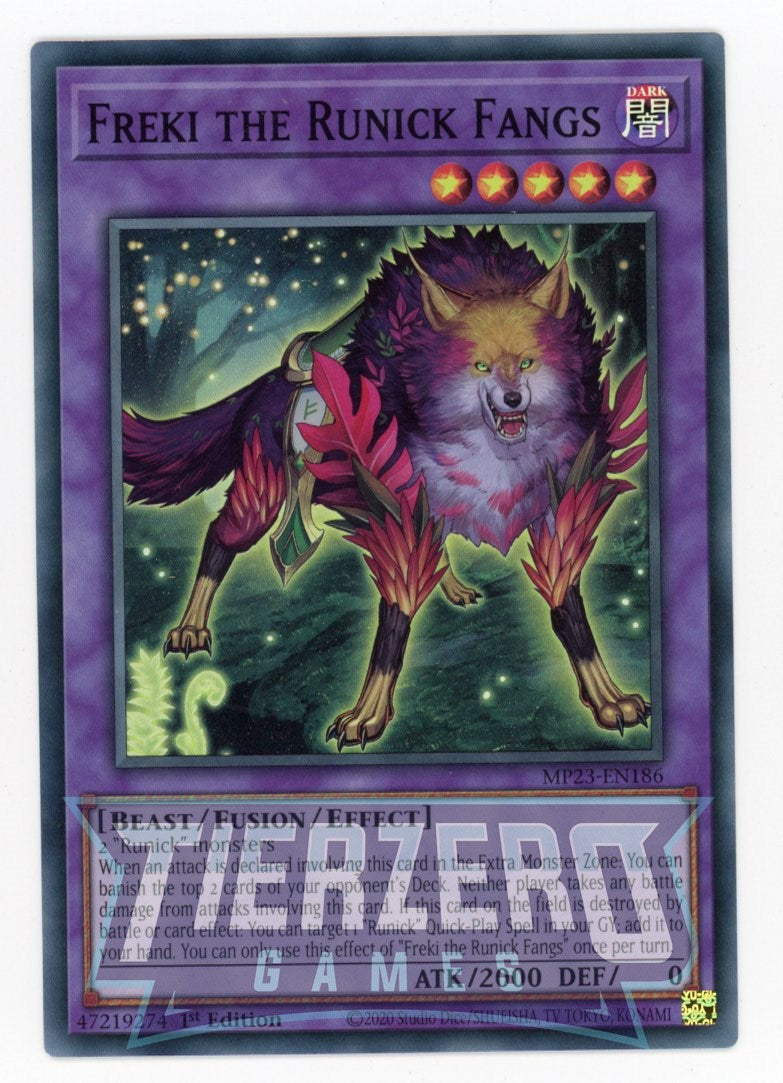 MP23-EN186 - Freki the Runick Fangs - Super Rare - Effect Fusion Monster - 25th Anniversary Duelist Heroes Tin