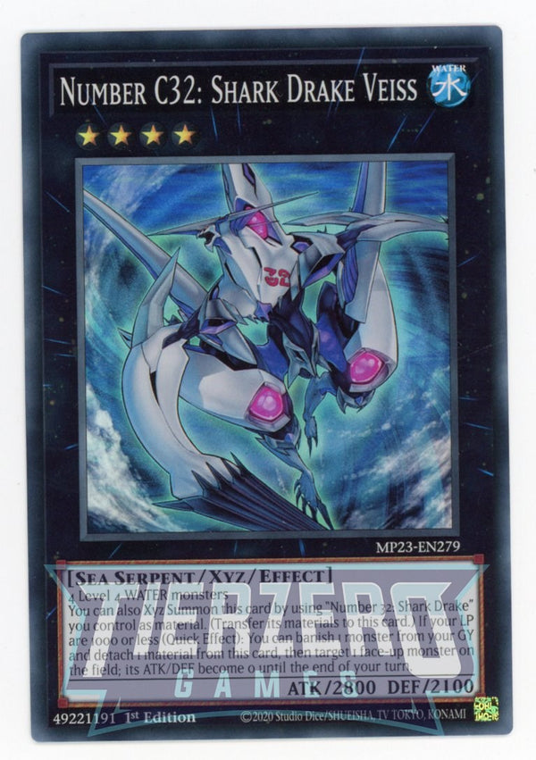 MP23-EN279 - Number C32: Shark Drake Veiss - Super Rare - Effect Xyz Monster - 25th Anniversary Duelist Heroes Tin