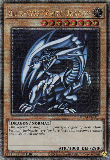 MP24-EN001 - Blue-Eyes White Dragon - Quarter Century Secret Rare - 25th Anniversary Tin: Dueling Mirrors