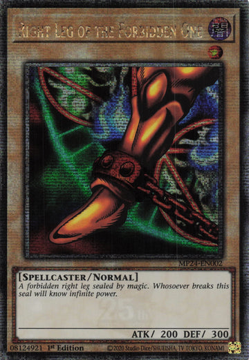 MP24-EN002 - Right Leg of the Forbidden One - Quarter Century Secret Rare - 25th Anniversary Tin: Dueling Mirrors