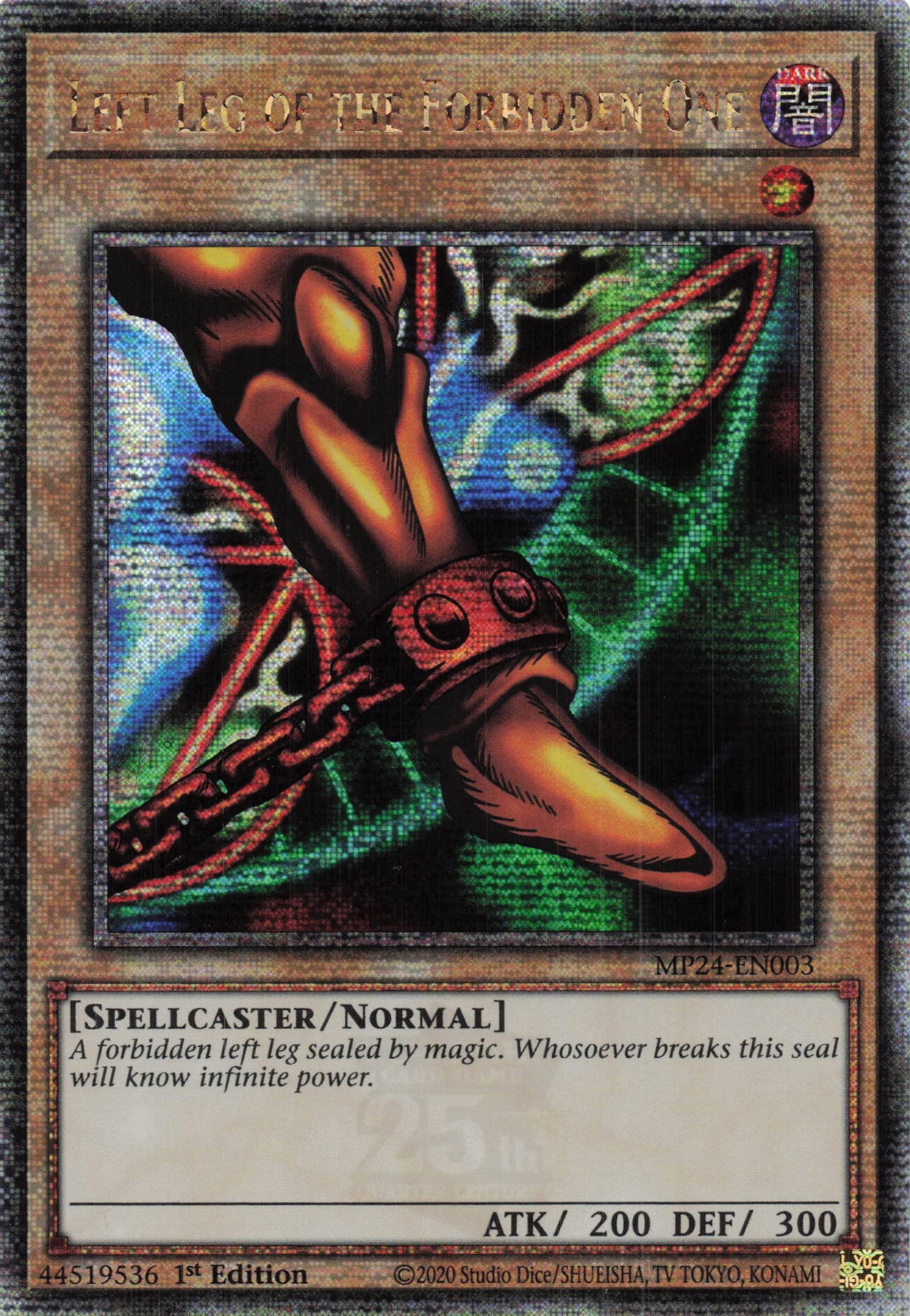 MP24-EN003 - Left Leg of the Forbidden One - Quarter Century Secret Rare - - MP24