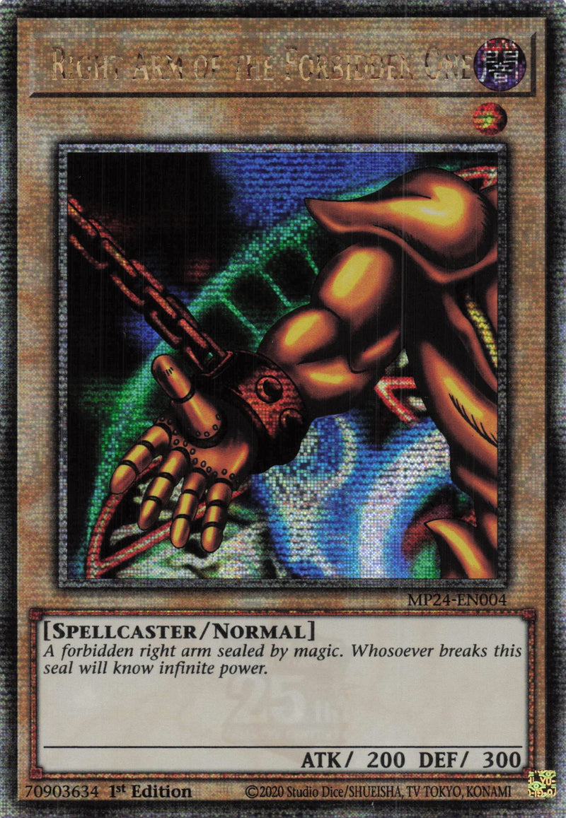 MP24-EN004 - Right Arm of the Forbidden One - Quarter Century Secret Rare - - MP24