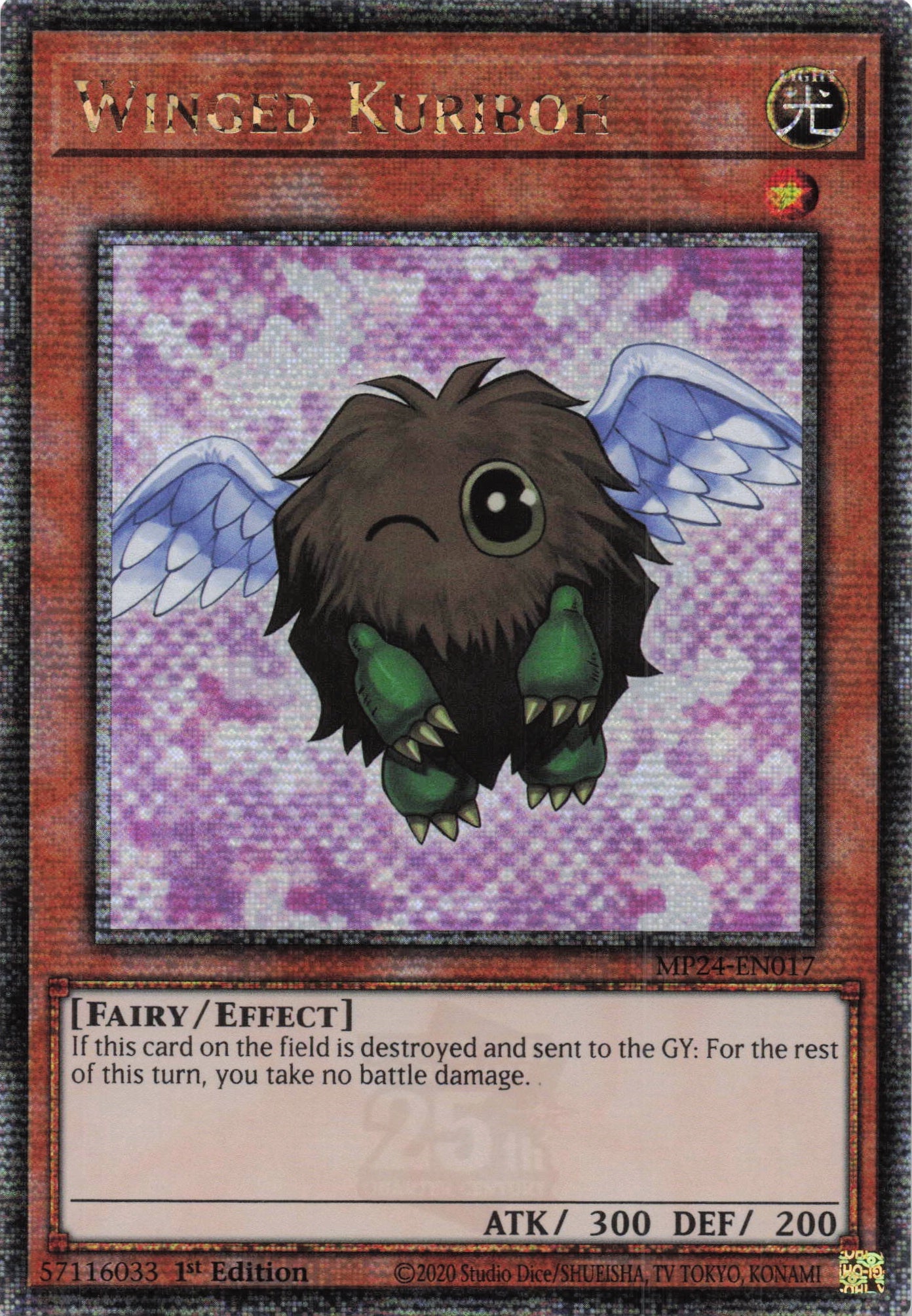 MP24-EN017 - Winged Kuriboh - Quarter Century Secret Rare - - MP24