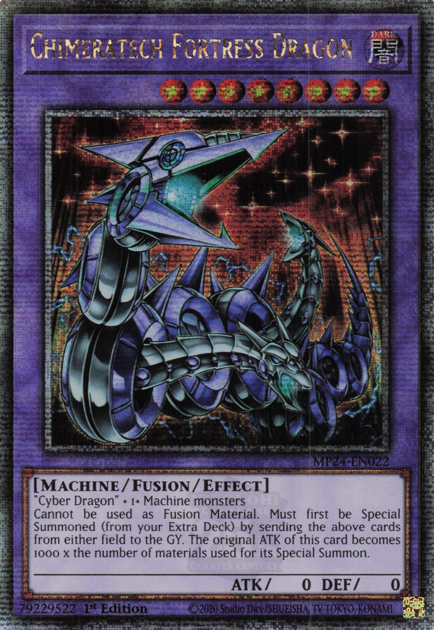 MP24-EN022 - Chimeratech Fortress Dragon - Quarter Century Secret Rare - - MP24