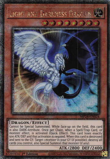 MP24-EN024 - Light and Darkness Dragon - Quarter Century Secret Rare - 25th Anniversary Tin: Dueling Mirrors