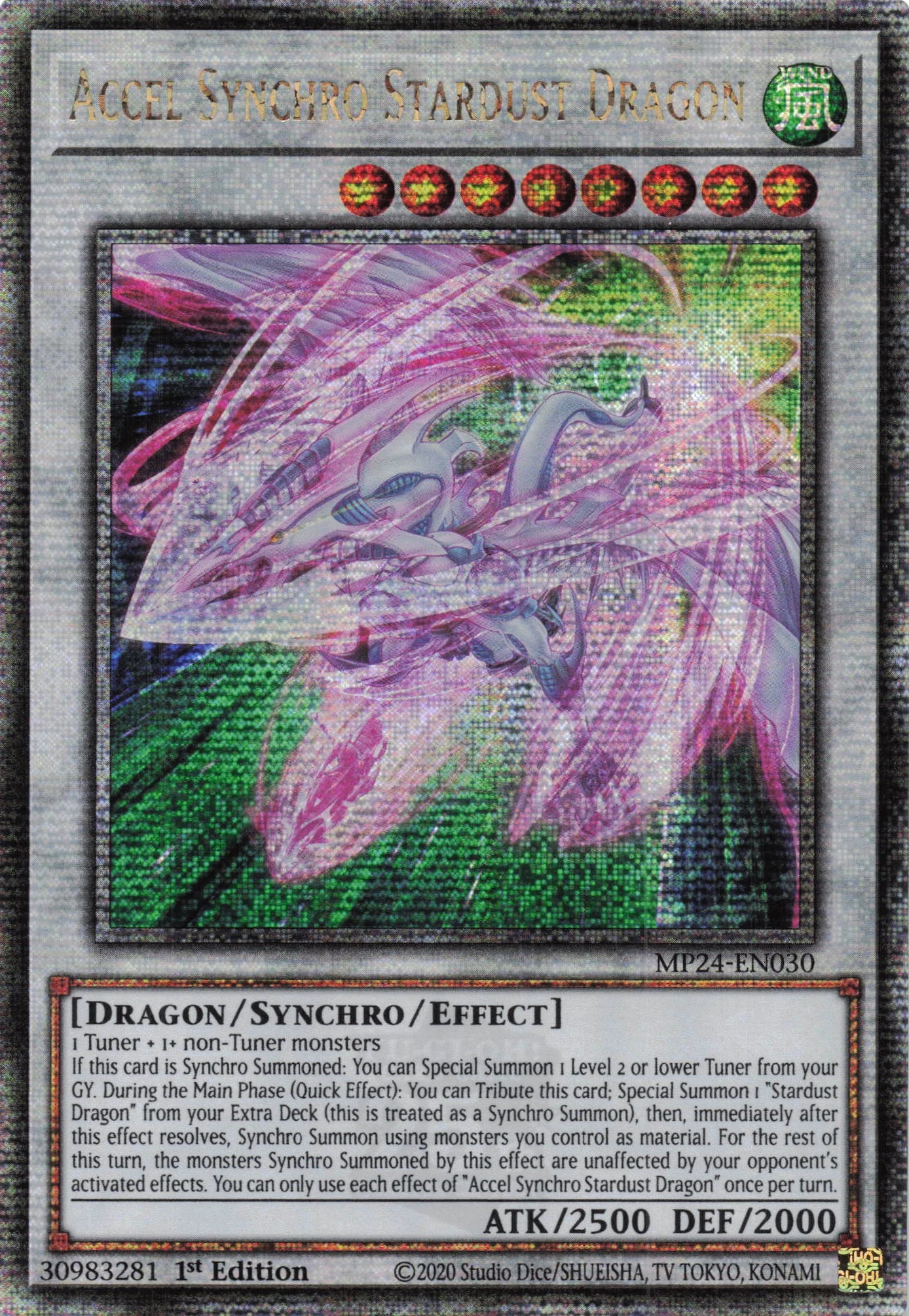 MP24-EN030 - Accel Synchro Stardust Dragon - Quarter Century Secret Rare - - MP24