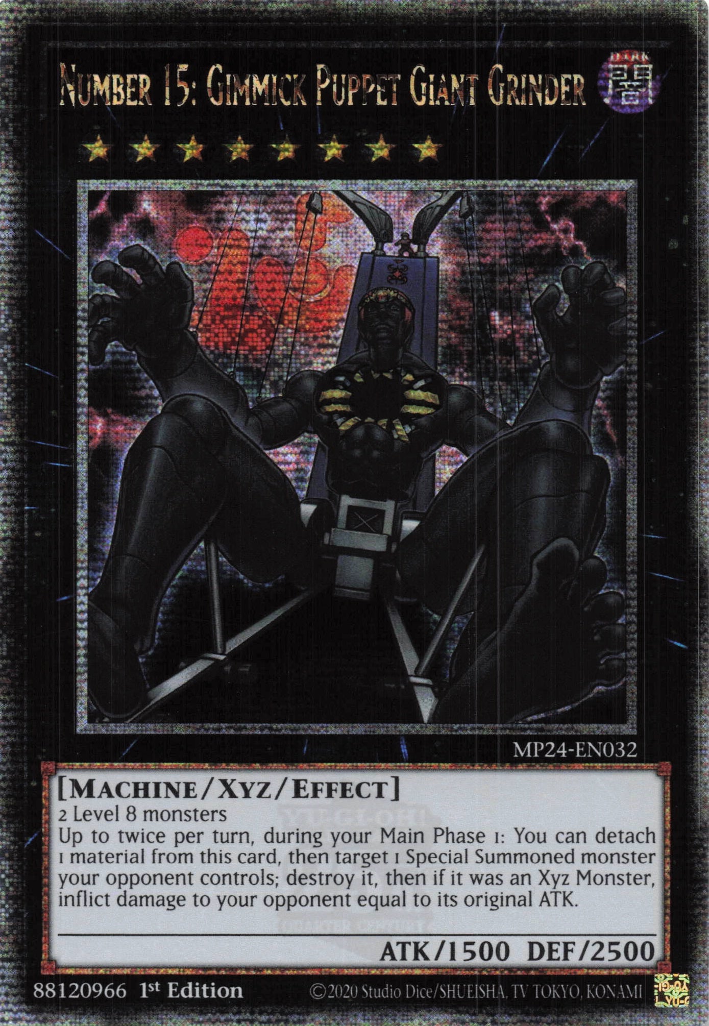 MP24-EN032 - Number 15: Gimmick Puppet Giant Grinder - Quarter Century Secret Rare - - MP24