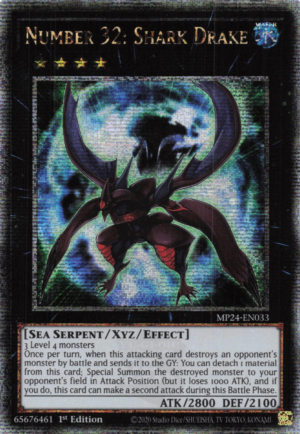 MP24-EN033 - Number 32: Shark Drake - Quarter Century Secret Rare - - MP24