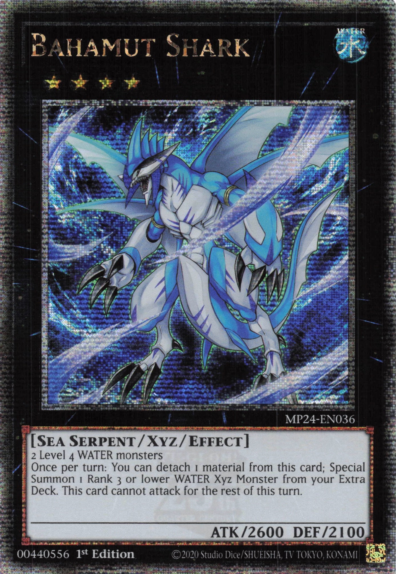 MP24-EN036 - Bahamut Shark - Quarter Century Secret Rare - - MP24