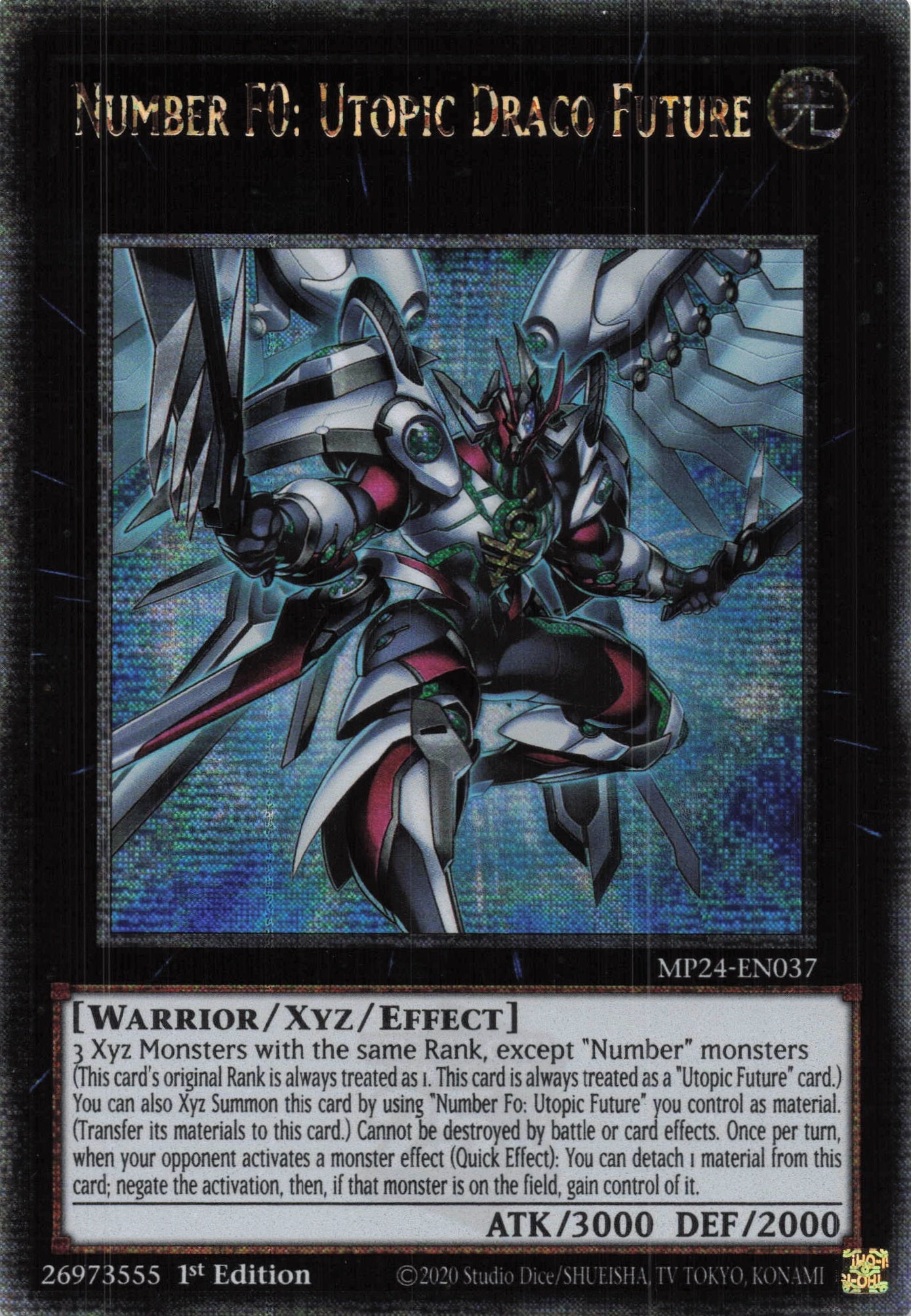 MP24-EN037 - Number F0: Utopic Draco Future - Quarter Century Secret Rare - - MP24