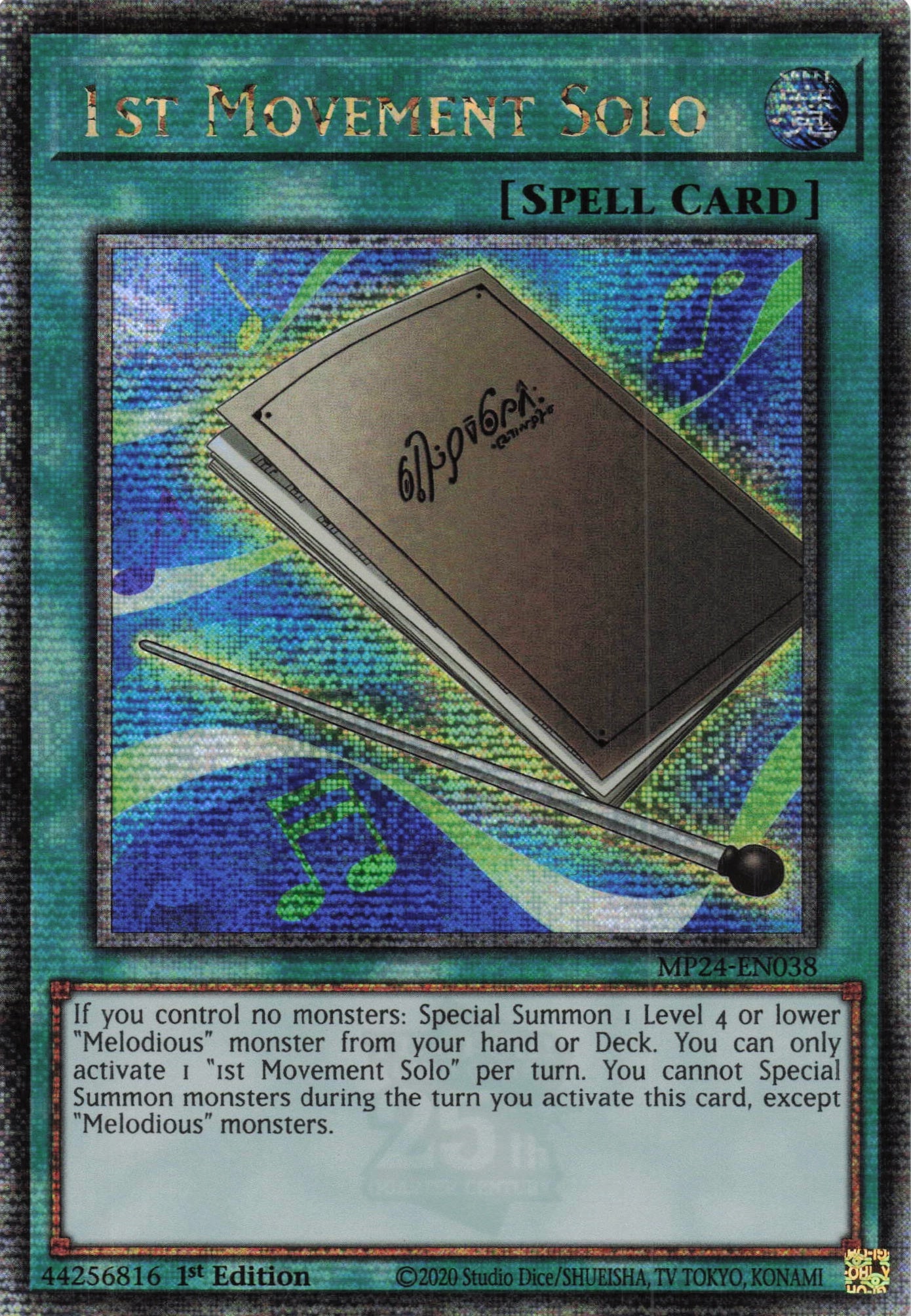 MP24-EN038 - 1st Movement Solo - Quarter Century Secret Rare - - MP24