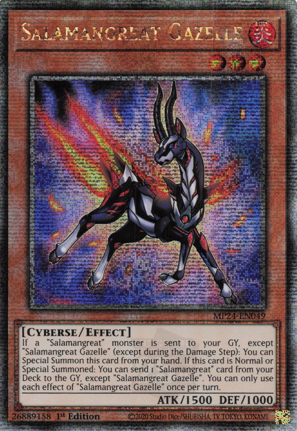 MP24-EN049 - Salamangreat Gazelle - Quarter Century Secret Rare - - MP24