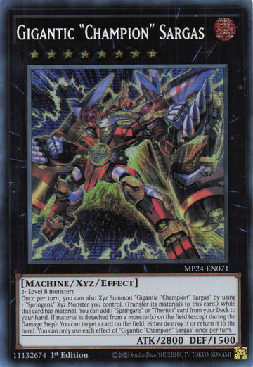 MP24-EN071 - Gigantic "Champion" Sargas - Secret Rare - 25th Anniversary Tin: Dueling Mirrors