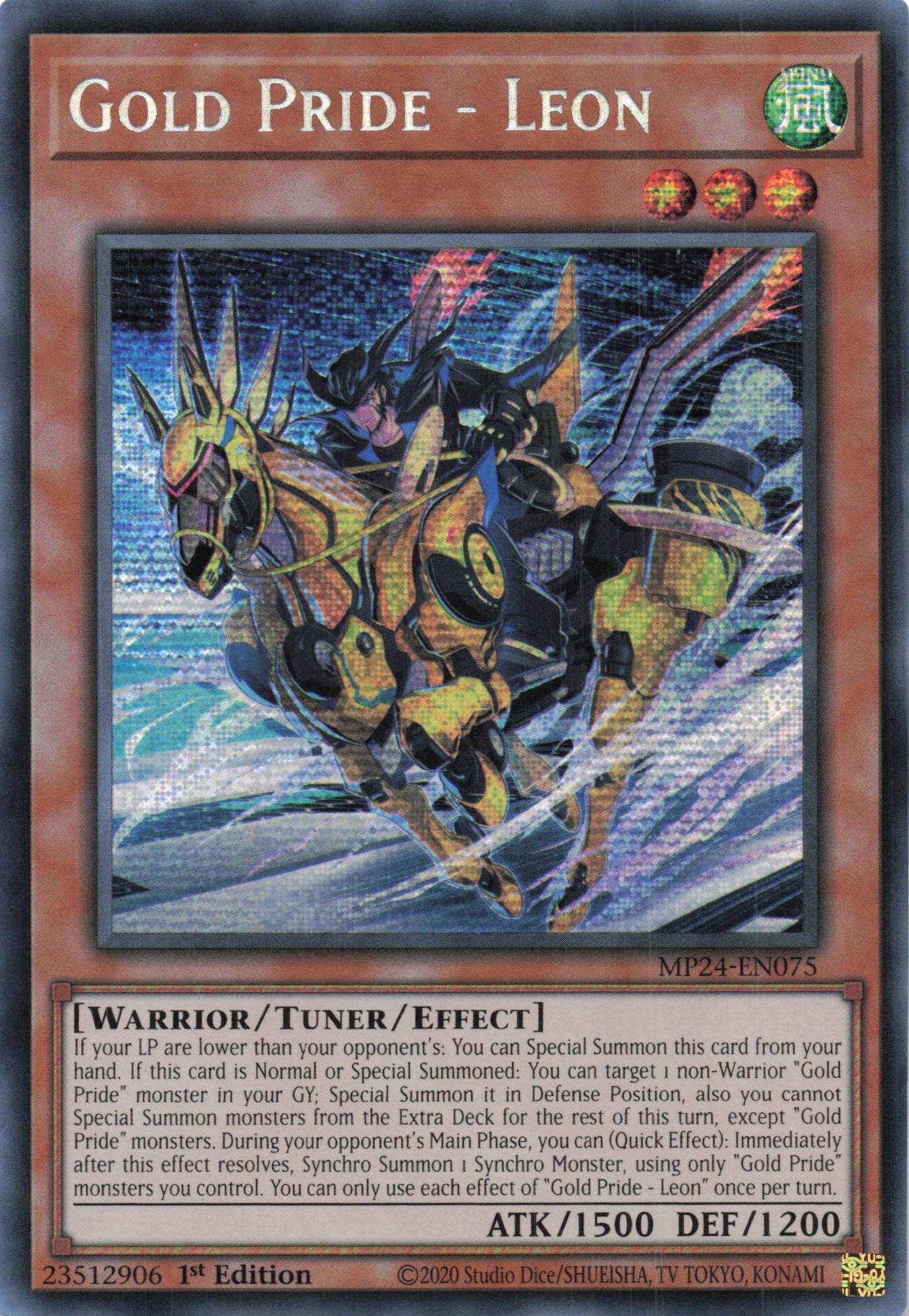 MP24-EN075 - Gold Pride - Leon - Secret Rare - - MP24