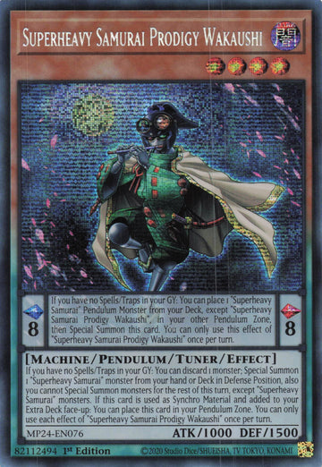 MP24-EN076 - Superheavy Samurai Prodigy Wakaushi - Secret Rare - 25th Anniversary Tin: Dueling Mirrors