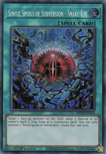 MP24-EN104 - Sinful Spoils of Subversion - Snake-Eye - Secret Rare - 25th Anniversary Tin: Dueling Mirrors