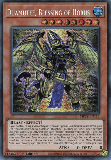 MP24-EN115 - Duamutef, Blessing of Horus - Secret Rare - 25th Anniversary Tin: Dueling Mirrors