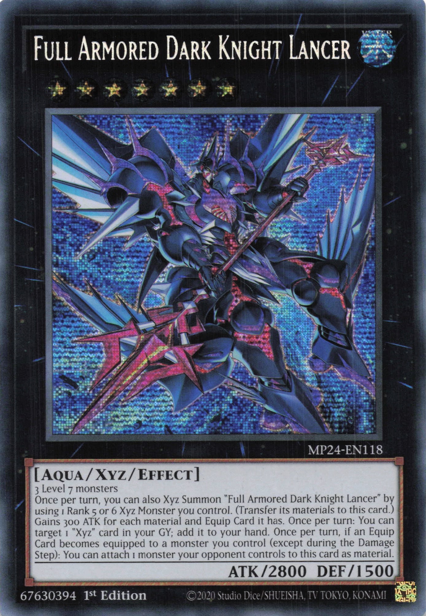 MP24-EN118 - Full Armored Dark Knight Lancer - Secret Rare - - MP24