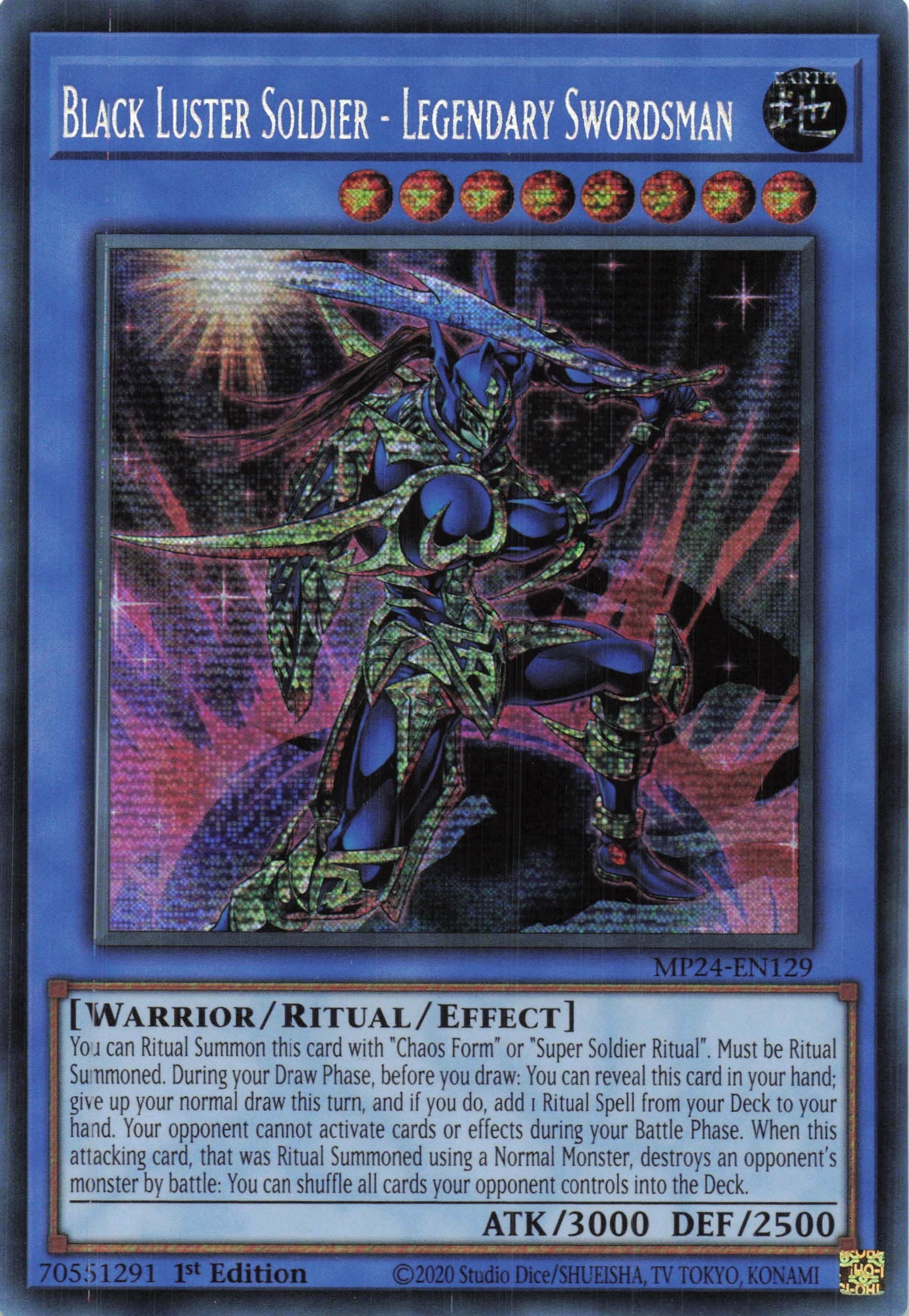 MP24-EN129 - Black Luster Soldier - Legendary Swordsman - Secret Rare - - MP24