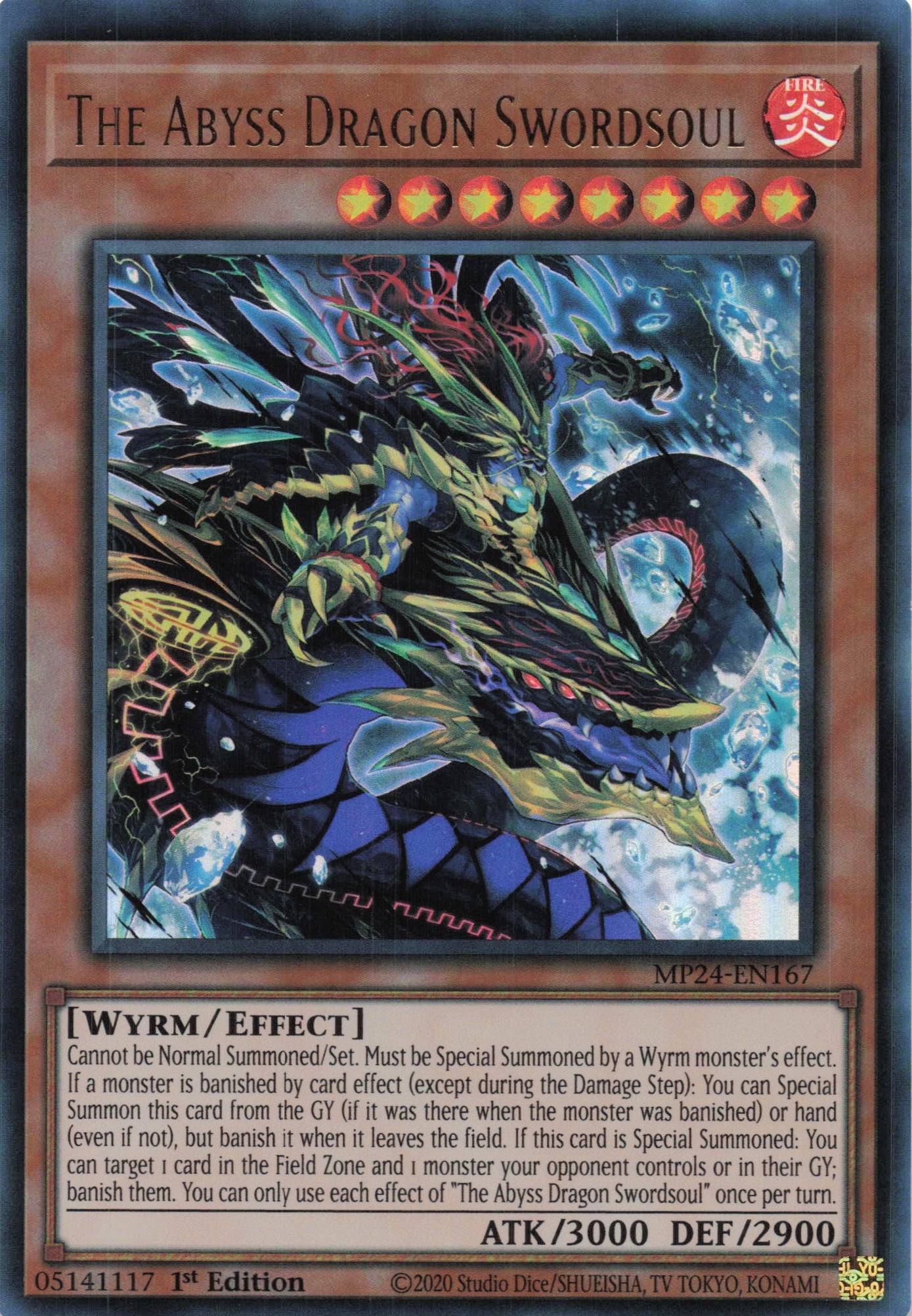 MP24-EN167 - The Abyss Dragon Swordsoul - Ultra Rare - - MP24