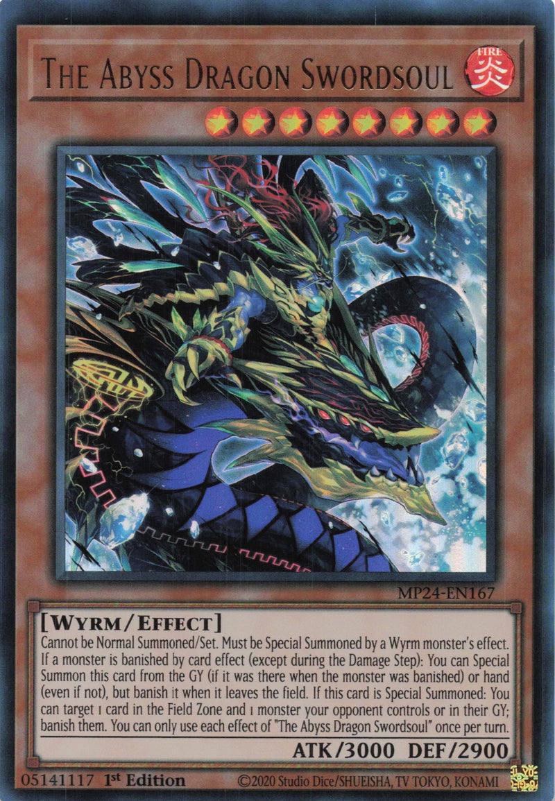 MP24-EN167 - The Abyss Dragon Swordsoul - Ultra Rare - - MP24