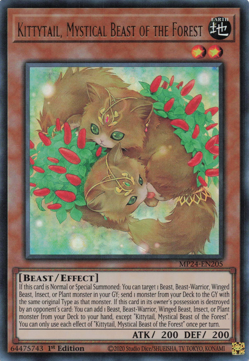 MP24-EN205 - Kittytail, Mystical Beast of The Forest - Ultra Rare - - MP24