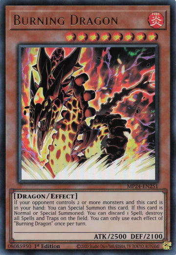 MP24-EN251 - Burning Dragon - Ultra Rare - 25th Anniversary Tin: Dueling Mirrors