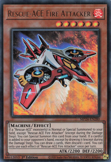MP24-EN280 - Rescue-ACE Fire Attacker - Ultra Rare - 25th Anniversary Tin: Dueling Mirrors