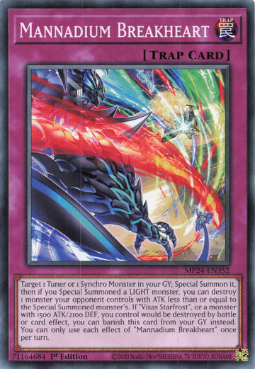 MP24-EN352 - Mannadium Breakheart - Common - 25th Anniversary Tin: Dueling Mirrors