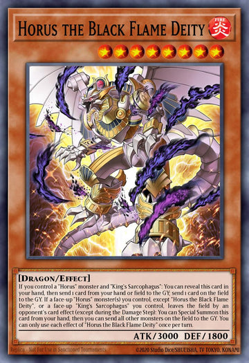 Horus the Black Flame Deity Card