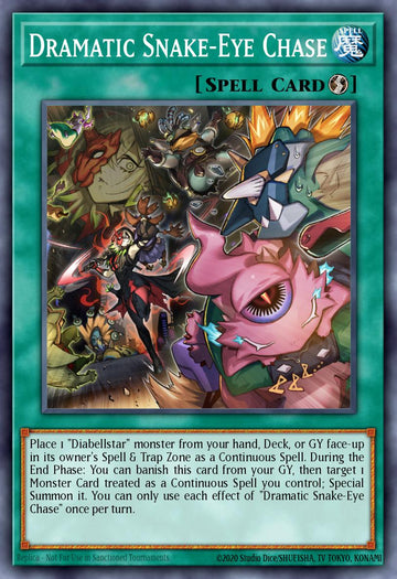 Dramatic Snake-Eye Chase Card