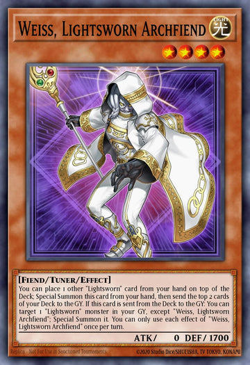 Weiss, Lightsworn Archfiend Card