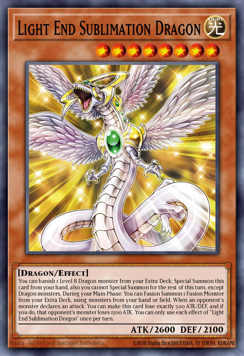Light End Sublimation Dragon Card