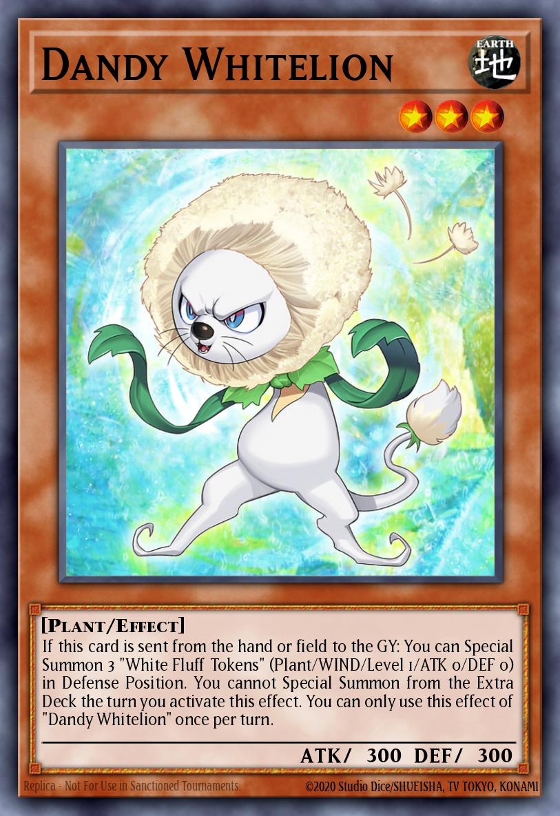 Dandy Whitelion Card