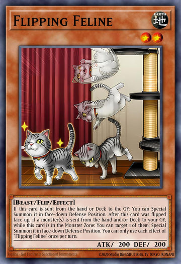 Flipping Feline Card