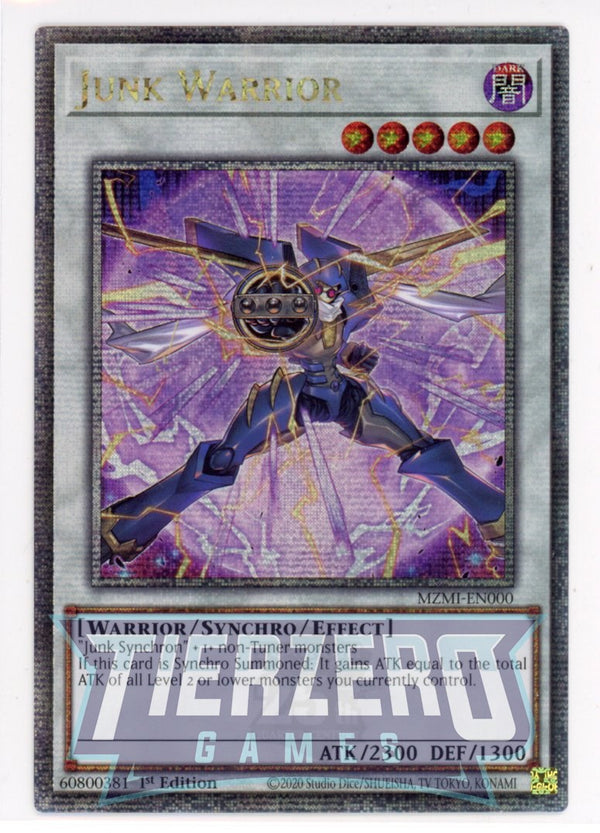 MZMI-EN000 - Junk Warrior - Quarter Century Secret Rare - Effect Synchro Monster - Maze of Millenia
