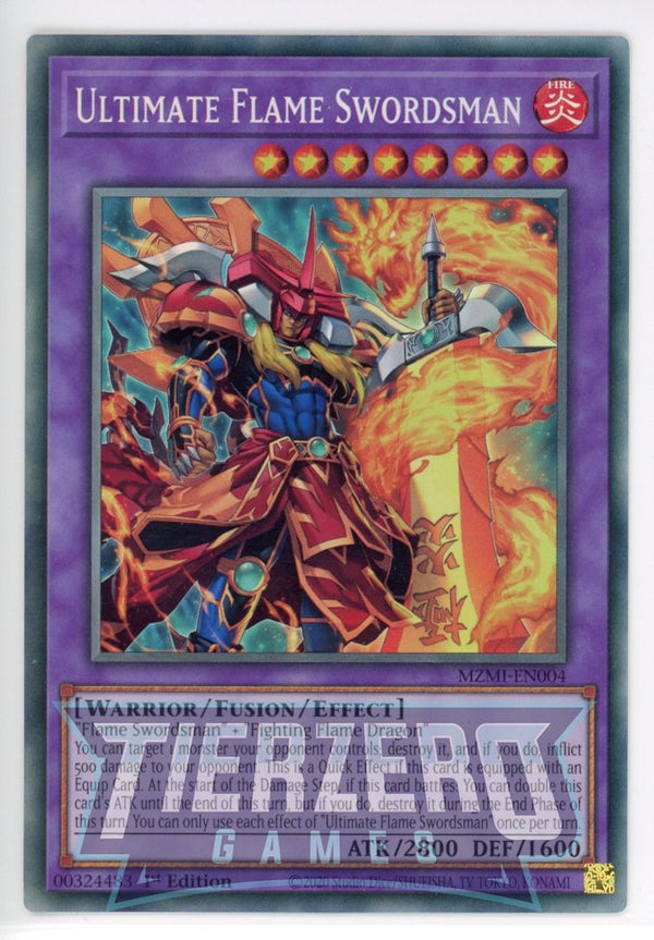 MZMI-EN004 - Ultimate Flame Swordsman - Collector's Rare - Effect Fusion Monster - Maze of Millenia