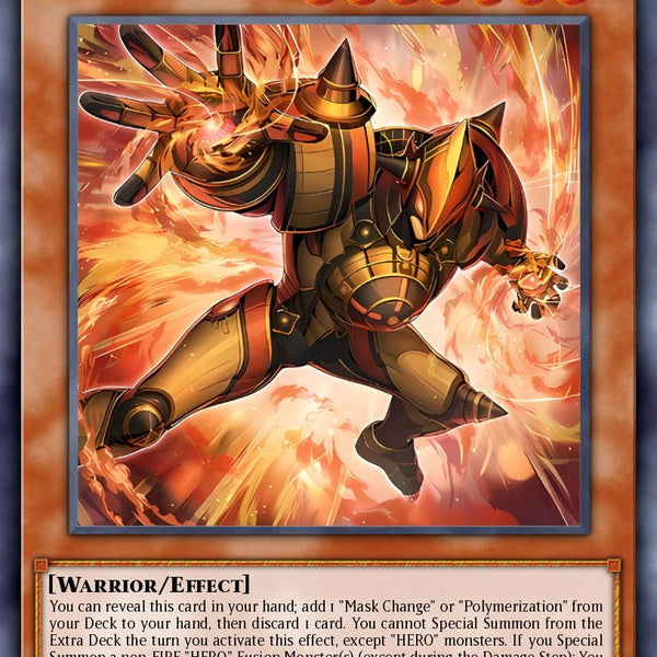 yugioh mask cards MZMU-EN015 - Masked HERO Furnace - Super Rare