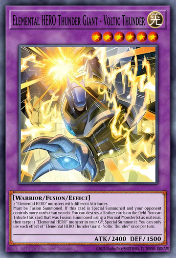 MZMU-EN029 - Elemental HERO Thunder Giant - Voltic Thunder - Super Rare - Maze of Muertos