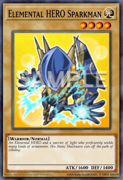 MZMU-EN059 - Elemental HERO Sparkman - Secret Rare - Maze of Muertos
