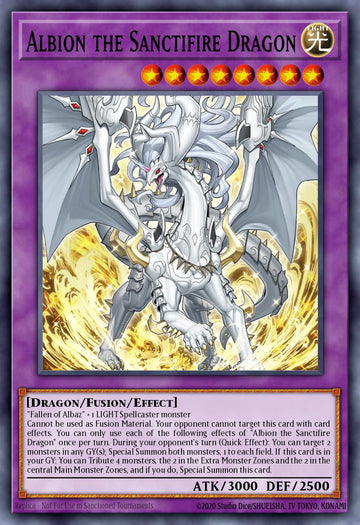 MZMU-EN101 - Albion the Sanctifire Dragon - Ultra Rare - Maze of Muertos