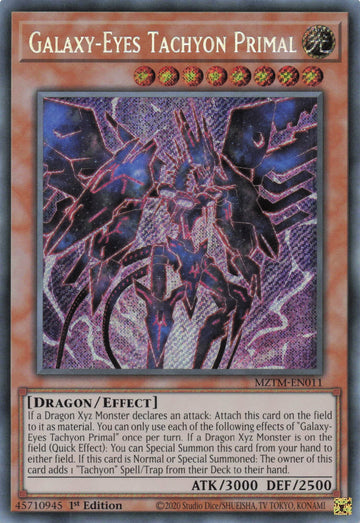 MZTM-EN011 - Galaxy-Eyes Tachyon Primal - Secret Rare - Maze of the Master