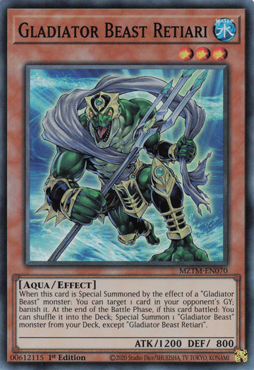 MZTM-EN070 - Gladiator Beast Retiari - Super Rare - Maze of the Master